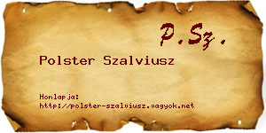 Polster Szalviusz névjegykártya